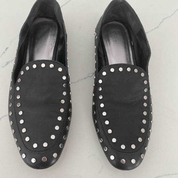 Bleechers and bond Arianna studded leather loafers slip on size 10 - Picture 3 of 12